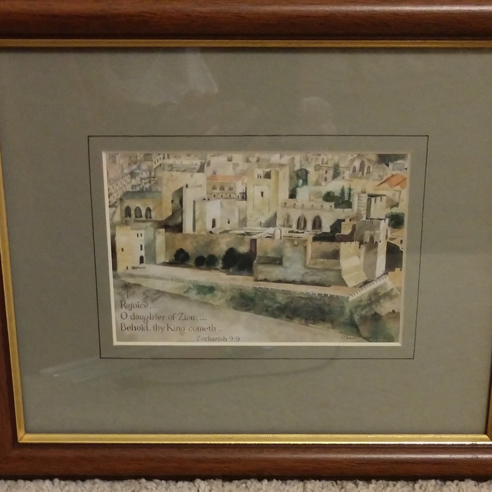 Vintage Charles F Humphrey Zechariah 9:9 Print